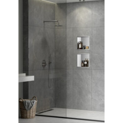 Vestavná polička SAT Aurum kartáčovaná ocel 33x33 cm SATAURN3030BS