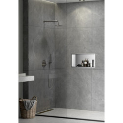 Vestavná polička SAT Aurum kartáčovaná ocel 63x33 cm SATAURN6030BS