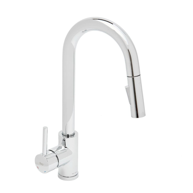 Dřezová baterie SAT sklopné rameno chrom SATBSD289K