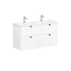 Koupelnová skříňka s umyvadlem VitrA Root 120x67x46 cm bílá mat ROOTG120WINTS