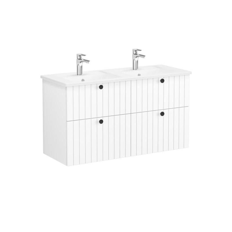 Koupelnová skříňka s umyvadlem VitrA Root 120x67x46 cm bílá mat ROOTG120WINTS