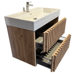 Koupelnová skříňka s umyvadlem SAT Delano 60x56x46 cm dub mat DELANO60ZDSAT