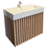 Koupelnová skříňka s umyvadlem SAT Delano 60x56x46 cm dub mat DELANO60ZDSAT