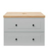 Koupelnová skříňka s deskou Naturel Forli 100x45x46 cm šedá mat FORLI100GMD