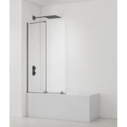 Vanová zástěna SAT Walk-In Xmotion 150x117,5 cm PVD Gun metal SATWIXMVZ150GM