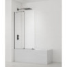 Vanová zástěna SAT Walk-In Xmotion 150x117,5 cm PVD Gun metal SATWIXMVZ150GM