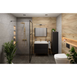 Koupelnová skříňka s umyvadlem SAT Delano 80x46 cm černá mat DELANO80ZCUM