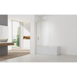 Vanová zástěna SAT Walk-In Xmotion 150x117,5 cm zlatá SATWIXMVZ150Z