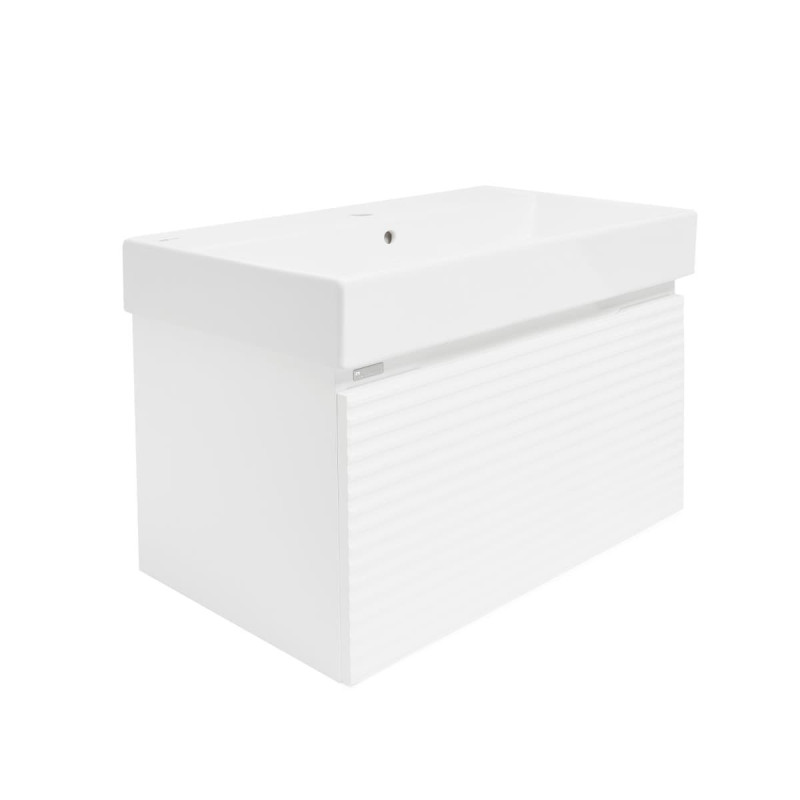 Koupelnová skříňka s umyvadlem Naturel Savona 78x43x44,8 cm bílá lesk SAVONA80BISAT
