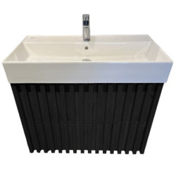 Koupelnová skříňka s umyvadlem SAT Delano 60x56x46 cm černá mat DELANO60ZCSAT