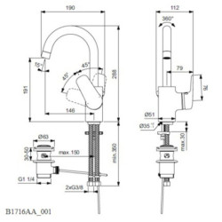 Umyvadlová baterie Ideal Standard CeraFlex chrom B1716AA