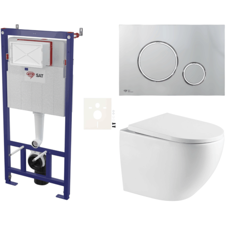 Závěsný wc set do lehkých stěn / předstěnová SAT SIKOSSTOR6771K