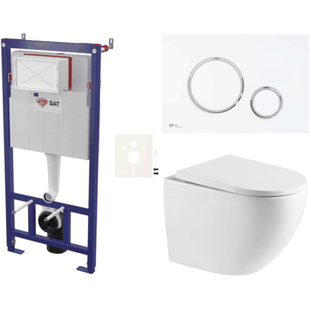 Závěsný wc set do lehkých stěn / předstěnová SAT SIKOSSTOR6776K