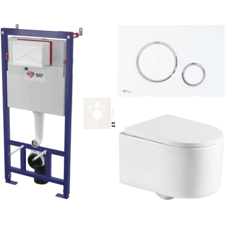 Závěsný wc set do lehkých stěn / předstěnová SAT SIKOSSTOR7276K