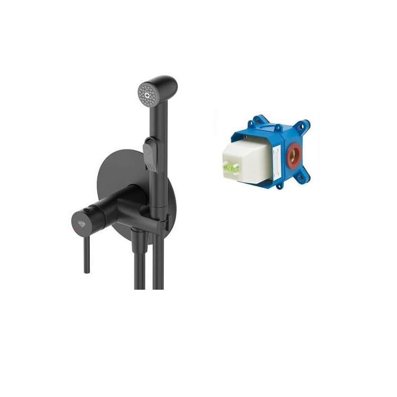 Bidetová baterie SAT včetně podomítkového tělesa černá SATBSPBKTC