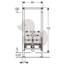 Modul do lehké stěny k bidetu Geberit Duofix 111.510.00.1
