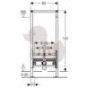 Modul do lehké stěny k bidetu Geberit Duofix 111.510.00.1