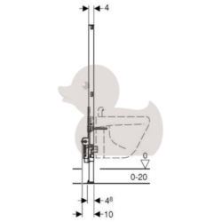 Modul do lehké stěny k bidetu Geberit Duofix 111.510.00.1