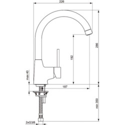 Dřezová baterie Ideal Standard Nora chrom B9328AA