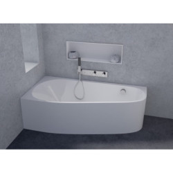 Asymetrická vana Polysan PROJEKTA L MONOLITH 156x77 cm akrylát levá 20111M