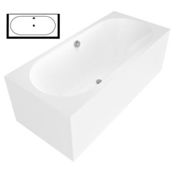 Obdélníková vana Polysan VIVA BD MONOLITH 170x75 cm akrylát 88119MD