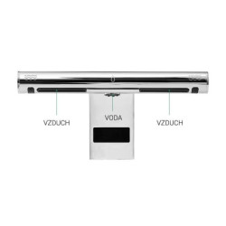 Senzorová elektronická umyvadlová baterie s osoušečem rukou Jet Dryer AIRTAP hranatá chrom 8596220010643