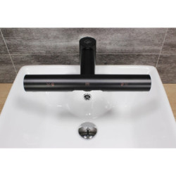 Umyvadlová baterie s osoušečem rukou Jet Dryer AIRTAP kulatá černý lak 8596220013408