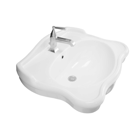 Umyvadlo AXA Contea 48x64 cm bez otvoru pro baterii 0603101