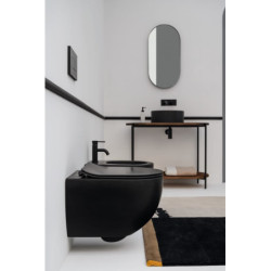 Wc závěsné AXA Glomp černá mat zadní odpad 0201007