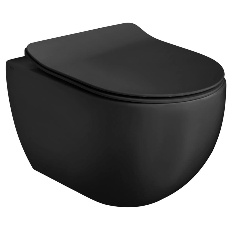 Wc závěsné AXA Glomp černá mat zadní odpad 0201007