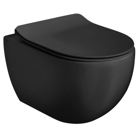 Wc závěsné AXA Glomp černá mat zadní odpad 0201007