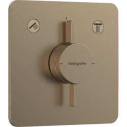 Sprchová a vanová baterie Hansgrohe DuoTurn Q bez podomítkového tělesa kartáčovaný bronz 75414140