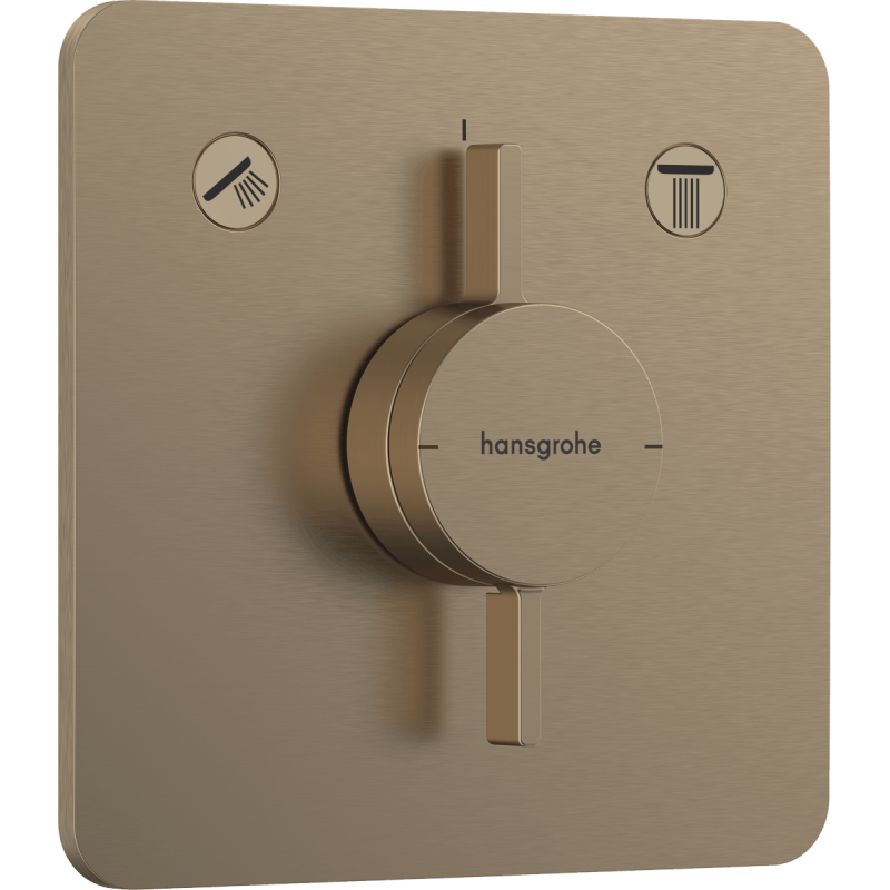 Sprchová a vanová baterie Hansgrohe DuoTurn Q bez podomítkového tělesa kartáčovaný bronz 75414140