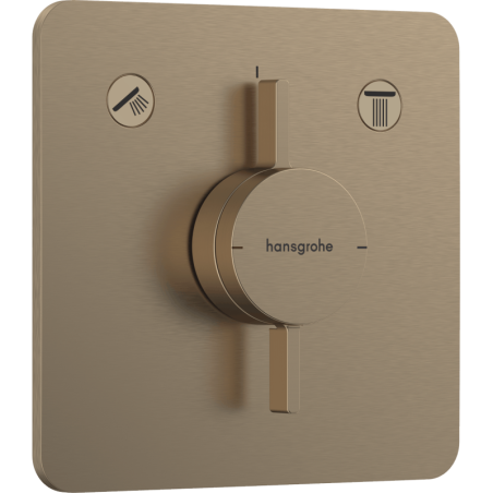 Sprchová a vanová baterie Hansgrohe DuoTurn Q bez podomítkového tělesa kartáčovaný bronz 75414140