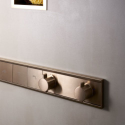 Sprchová a vanová baterie Hansgrohe RainSelect bez podomítkového tělesa kartáčovaný bronz 15381140