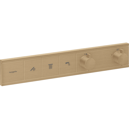 Sprchová a vanová baterie Hansgrohe RainSelect bez podomítkového tělesa kartáčovaný bronz 15381140