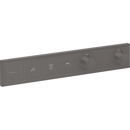 Sprchová a vanová baterie Hansgrohe RainSelect bez podomítkového tělesa kartáčovaný černý chrom 15381340