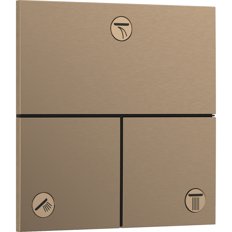 Ventil Hansgrohe ShowerSelect Comfort E bez podomítkového tělesa kartáčovaný bronz 15573140