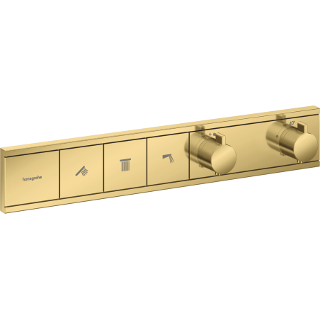 Sprchová a vanová baterie Hansgrohe RainSelect bez podomítkového tělesa leštěný vzhled zlata 15381990