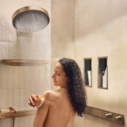Sprchová a vanová baterie Hansgrohe RainSelect bez podomítkového tělesa kartáčovaný bronz 15384140
