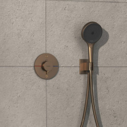 Sprchová a vanová baterie Hansgrohe ShowerSelect Comfort S bez podomítkového tělesa kartáčovaný bronz 15554140