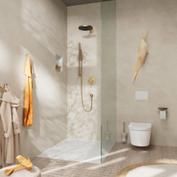 Sprchová a vanová baterie Hansgrohe ShowerSelect Comfort S bez podomítkového tělesa kartáčovaný bronz 15554140