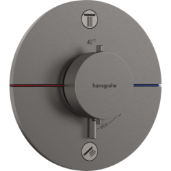 Sprchová a vanová baterie Hansgrohe ShowerSelect Comfort S bez podomítkového tělesa kartáčovaný černý chrom 15554340