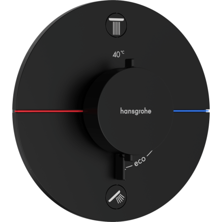 Sprchová a vanová baterie Hansgrohe ShowerSelect Comfort S bez podomítkového tělesa matná černá 15554670