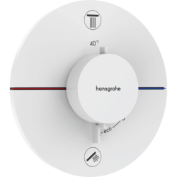 Sprchová a vanová baterie Hansgrohe ShowerSelect Comfort S bez podomítkového tělesa matná bílá 15554700