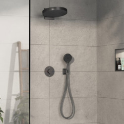 Sprchová a vanová baterie Hansgrohe ShowerSelect Comfort S bez podomítkového tělesa kartáčovaný černý chrom 15556340