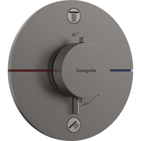 Sprchová a vanová baterie Hansgrohe ShowerSelect Comfort S bez podomítkového tělesa kartáčovaný černý chrom 15556340