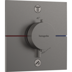 Sprchová a vanová baterie Hansgrohe ShowerSelect Comfort E bez podomítkového tělesa kartáčovaný černý chrom 15578340