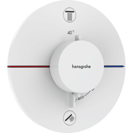 Sprchová a vanová baterie Hansgrohe ShowerSelect Comfort S bez podomítkového tělesa matná bílá 15556700