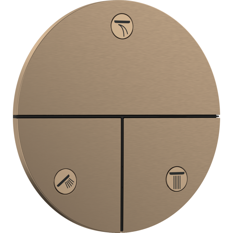 Ventil Hansgrohe ShowerSelect Comfort S bez podomítkového tělesa kartáčovaný bronz 15558140